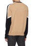 Back View - Click To Enlarge - NEIL BARRETT - Tri Coloured Modernist Thunderbolt Cashmere Wool Blend Knit Sweater