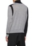 Back View - Click To Enlarge - NEIL BARRETT - Asymmetric Colour Blocking Wool Knit Turtleneck Sweater
