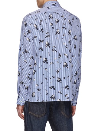 Back View - Click To Enlarge - NEIL BARRETT - Felix The Cat' Camouflage Print Striped Shirt