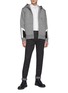 Figure View - Click To Enlarge - NEIL BARRETT - Washed Charcoal Stretch Denim Jeans