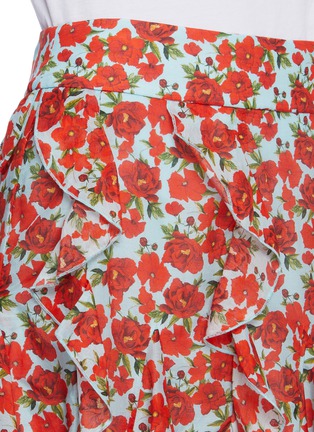 Detail View - Click To Enlarge - ALICE & OLIVIA - 'Sherley' floral print ruffled mini skirt