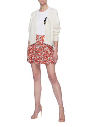 Figure View - Click To Enlarge - ALICE & OLIVIA - 'Sherley' floral print ruffled mini skirt