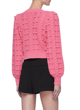 Back View - Click To Enlarge - ALICE & OLIVIA - 'Kitty' reverse ribbon closure cardigan