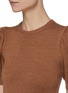Detail View - Click To Enlarge - ALICE & OLIVIA - 'Chase' puff sleeve detachable collar knit top