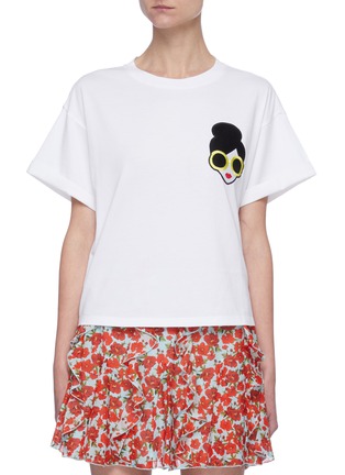 Main View - Click To Enlarge - ALICE & OLIVIA - 'Evan' stace face oversized T-shirt