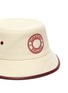 Detail View - Click To Enlarge - BURBERRY - Leather Trim Logo Canvas Bucket Hat