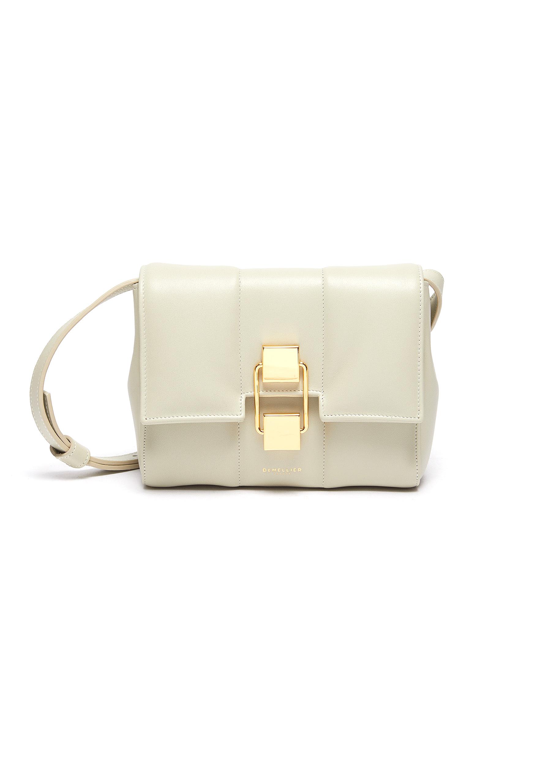 Demellier 'mini Alexandria' Padded Soft Leather Crossbody Bag In White ...