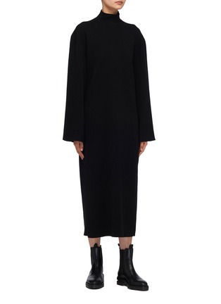 Figure View - Click To Enlarge - THE ROW - LONG SLEEVES HIGH NECK MAXI DRESS