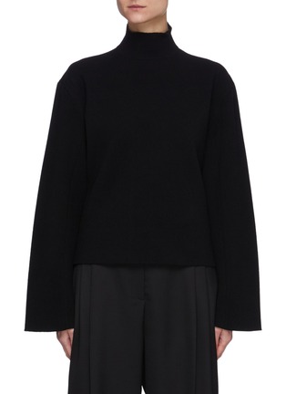 Main View - Click To Enlarge - THE ROW - Long Sleeved Turtleneck Cashmere Knit Top