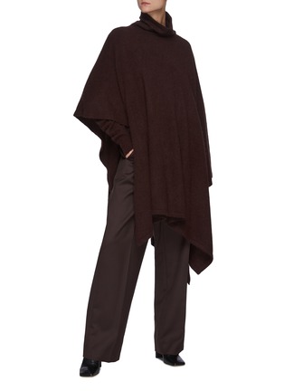 Figure View - Click To Enlarge - THE ROW - Turtleneck Cashmere Silk Blend Poncho