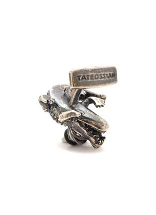 Detail View - Click To Enlarge - TATEOSSIAN - Antique finish alligator cufflinks