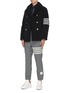 Figure View - Click To Enlarge - THOM BROWNE  - UNCONSTRUCTED 4 BAR CLASSIC DYE SHEARLING PEACOAT