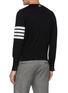 Back View - Click To Enlarge - THOM BROWNE - Mr. Thom Intarsia Merino Wool Sweater
