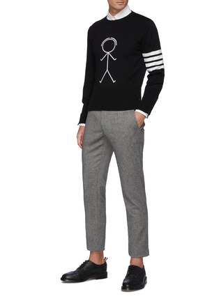 Figure View - Click To Enlarge - THOM BROWNE - Mr. Thom Intarsia Merino Wool Sweater