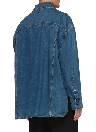 Back View - Click To Enlarge - WOOYOUNGMI - Patch Pocket Medium Wash Denim Shirt