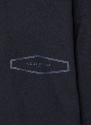  - WOOYOUNGMI - Front Zip Asymmetric Cotton Drawstring Hoodie