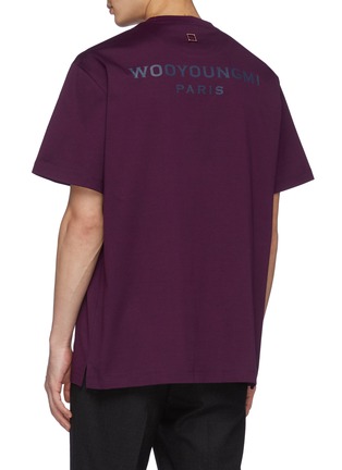 Back View - Click To Enlarge - WOOYOUNGMI - Relaxed Fit Logo Appliqued Cotton Crewneck T-Shirt
