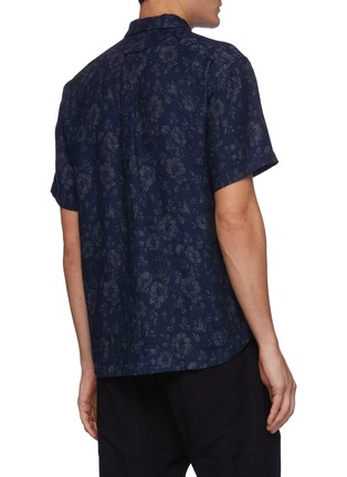 Back View - Click To Enlarge - BARENA - 'Pioppa' Floral Print Short Sleeve Caban Shirt