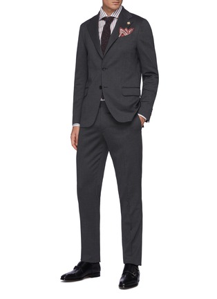 Figure View - Click To Enlarge - LARDINI - Notched Lapel Lined Virgin Wool Suit