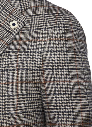  - LARDINI - Chequered Unlined Single Breasted Wool Blend Blazer