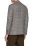 Back View - Click To Enlarge - LARDINI - Chequered Unlined Single Breasted Wool Blend Blazer