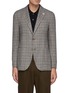 Main View - Click To Enlarge - LARDINI - Chequered Unlined Single Breasted Wool Blend Blazer