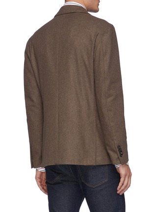 Back View - Click To Enlarge - LARDINI - Cashmere Recycled Wool Blend Unlined Single Breasted Blazer