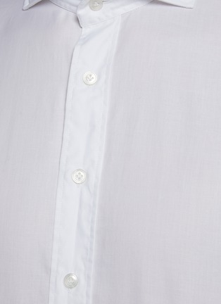  - LARDINI - Spread Collar Cotton Poplin Shirt