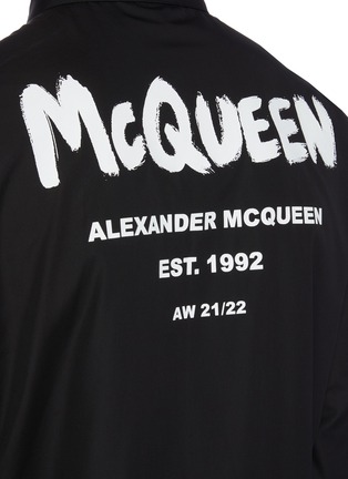  - ALEXANDER MCQUEEN - Back Graffiti Logo Print Cotton Button-down Shirt