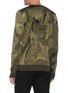 Back View - Click To Enlarge - ALEXANDER MCQUEEN - Camouflage Skull Jacquard Wool Blend Sweater
