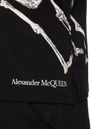 - ALEXANDER MCQUEEN - Dancing Skeleton Print Cotton Polo Shirt