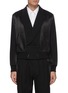 Main View - Click To Enlarge - ALEXANDER MCQUEEN - Notch Lapel Front Wool Bomber Jacket