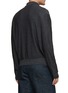 Back View - Click To Enlarge - LEMAIRE - Trompe L'Oeil Button Down High Neck Merino Wool Blend Cardigan