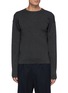 Main View - Click To Enlarge - LEMAIRE - Crewneck Merino Wool Blend Ribbed Knit Drop Shoulder Sweater