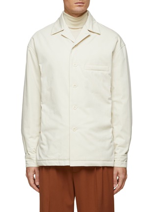 Main View - Click To Enlarge - LEMAIRE - Notch Lapel Wadded Cotton Overshirt