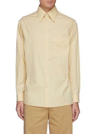 Main View - Click To Enlarge - LEMAIRE - Straight Collar Cotton Shirt