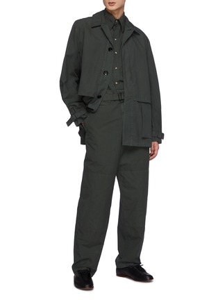 Figure View - Click To Enlarge - LEMAIRE - Belted Multi Panel Cotton Pants