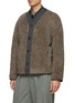 Detail View - Click To Enlarge - LEMAIRE - Reversible Alpaca Wool Blend Lining Collarless Cotton Blend Jacket