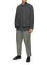 Figure View - Click To Enlarge - LEMAIRE - Reversible Alpaca Wool Blend Lining Collarless Cotton Blend Jacket
