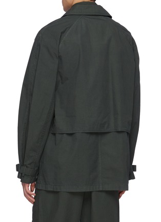 Back View - Click To Enlarge - LEMAIRE - Lengthened Storm Flap Cotton Blouson With Adjustable Cuffs