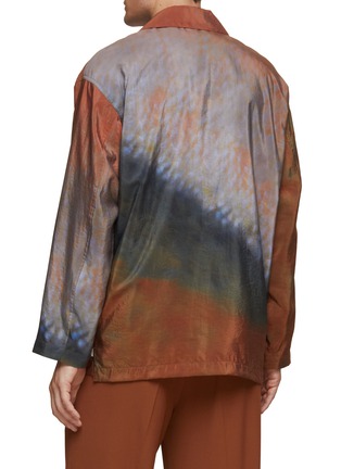 Back View - Click To Enlarge - LEMAIRE - Impressionist Print Notch Lapel Silk Blend Pyjama Shirt
