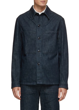 Main View - Click To Enlarge - LEMAIRE - Double Slanted Chest Pocket Denim Overshirt