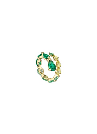 Main View - Click To Enlarge - ANABELA CHAN - Nova' Lab-grown Gemstone 18k Gold Vermeil Coil Open Ring