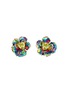 Main View - Click To Enlarge - ANABELA CHAN - Rainbow Rose' Lab-grown Gemstone 18k gold vermeil stud earrings