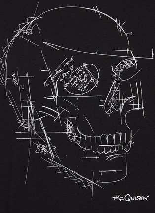  - ALEXANDER MCQUEEN - Skull Graphic Print Cotton T-Shirt