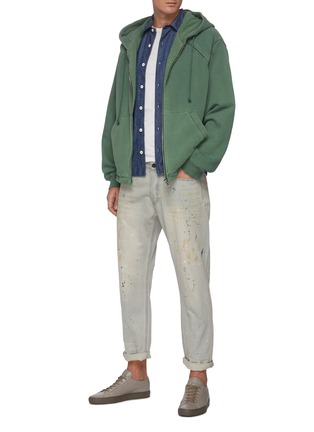 Figure View - Click To Enlarge - DENHAM - 'Razor' paint splatter slim fit jeans