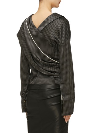 Back View - Click To Enlarge - HELLESSY - HALSEY' HOUNDSTOOTH SILK TOP