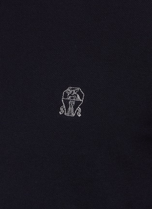  - BRUNELLO CUCINELLI - Logo Embroidered Contrast Trim Cotton Polo Shirt
