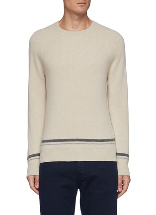 Main View - Click To Enlarge - BRUNELLO CUCINELLI - Tipped Crewneck Cashmere Sweater