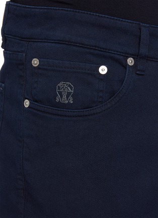  - BRUNELLO CUCINELLI - Leather patch jeans